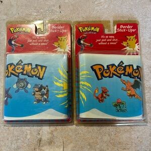 Vintage 1998 Pokémon Room Boarder 2 packs New